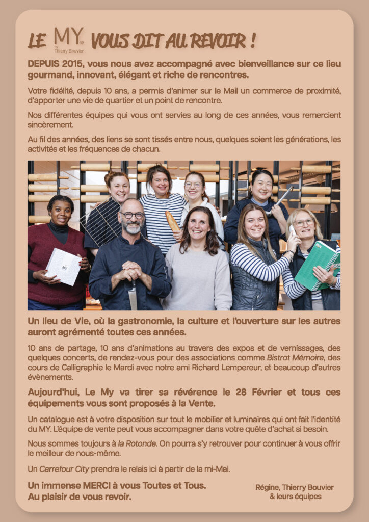 Annonce + vente des équipements